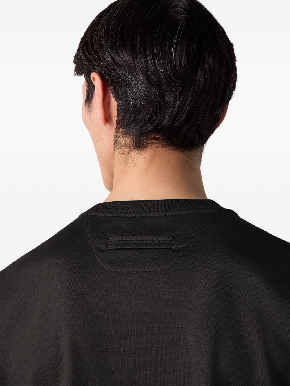 T-shirt in cotone piqué in nero Zegna - uomo 