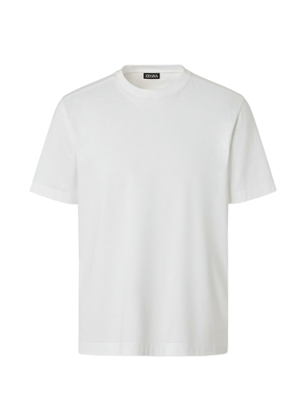 T-shirt in cotone piqué in bianco Zegna - uomo 