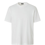 T-shirt in cotone piqué in bianco Zegna - uomo 