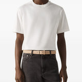 T-shirt in cotone piqué in bianco Zegna - uomo 
