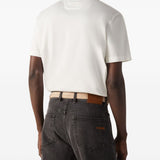T-shirt in cotone piqué in bianco Zegna - uomo 