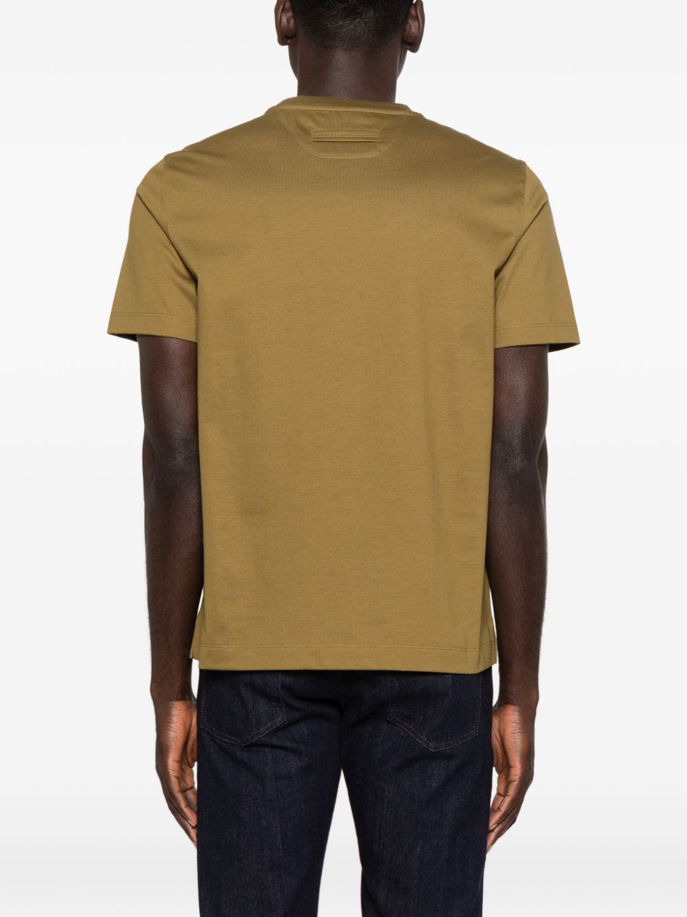 T-shirt a maniche corte in verde Zegna - uomo 