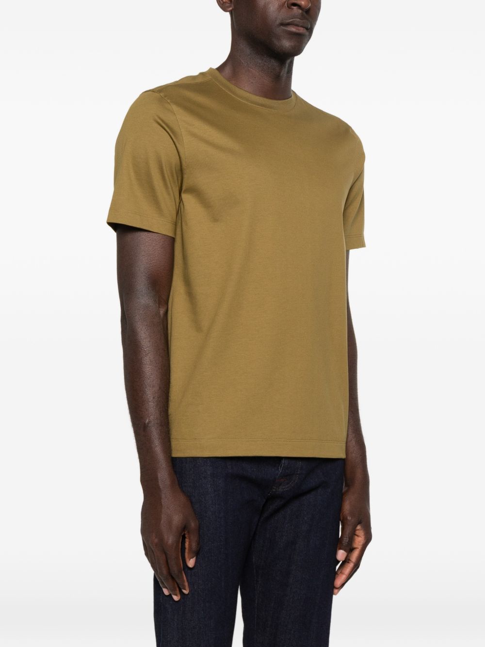 T-shirt a maniche corte in verde Zegna - uomo 