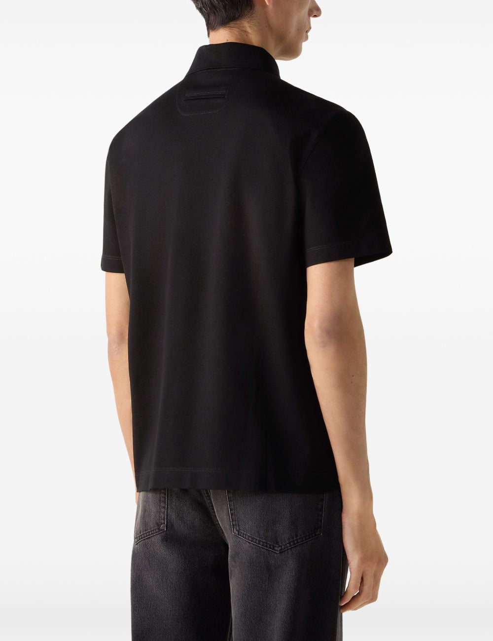 Polo Oasi a maniche corte in nero Zegna - uomo 