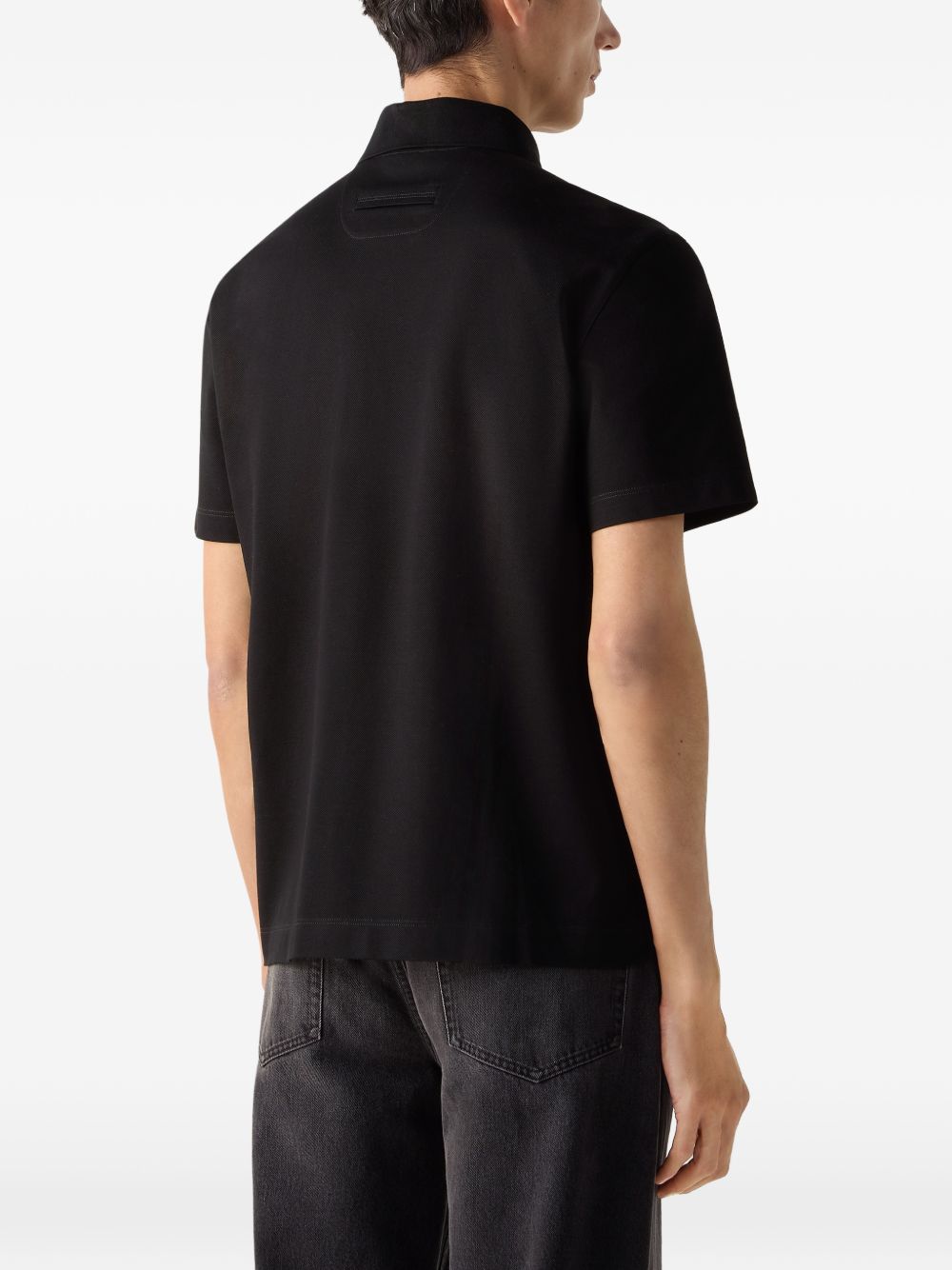 Polo Oasi a maniche corte in nero Zegna - uomo 