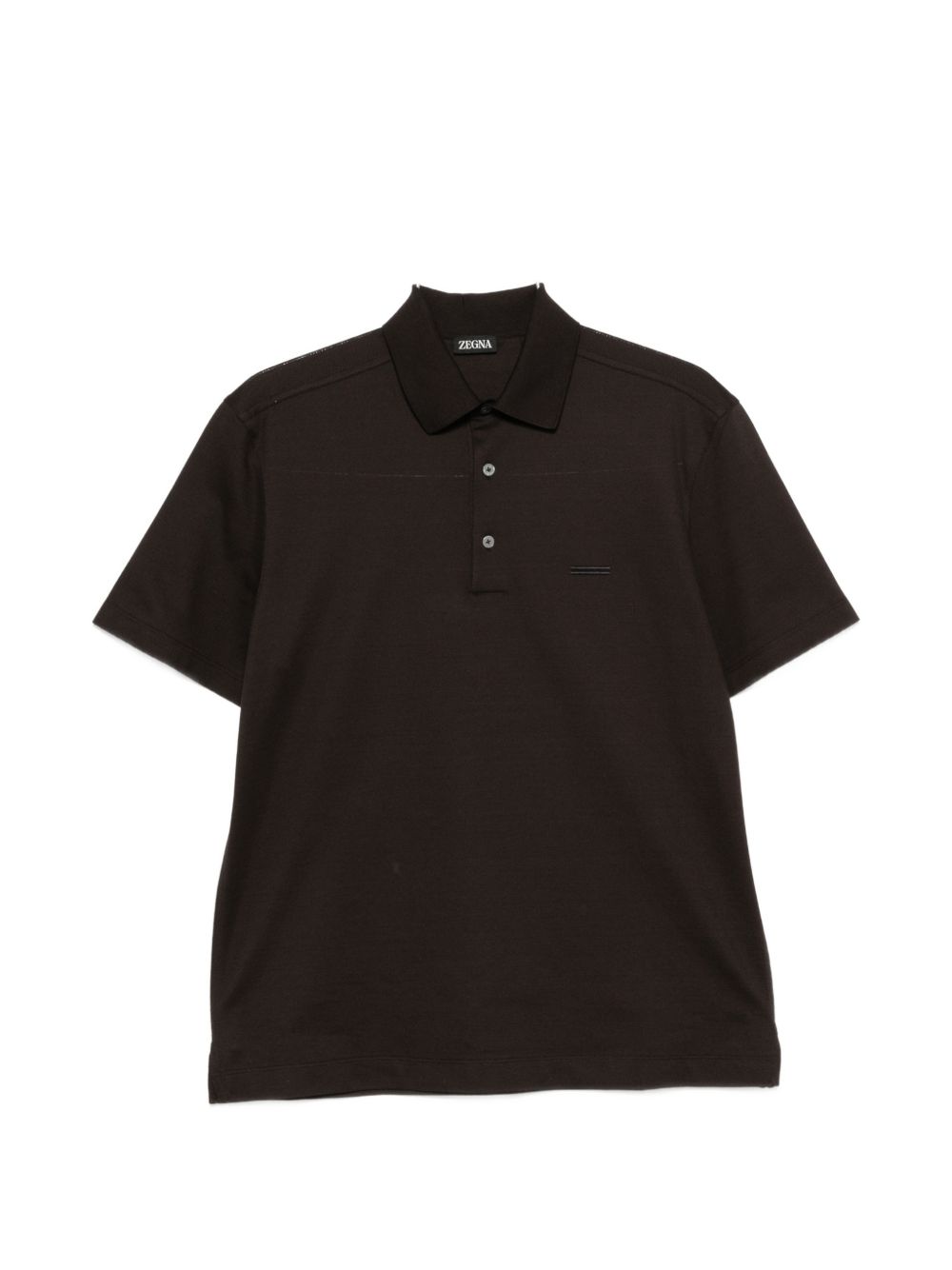 Polo a maniche corte in marrone Zegna - uomo 