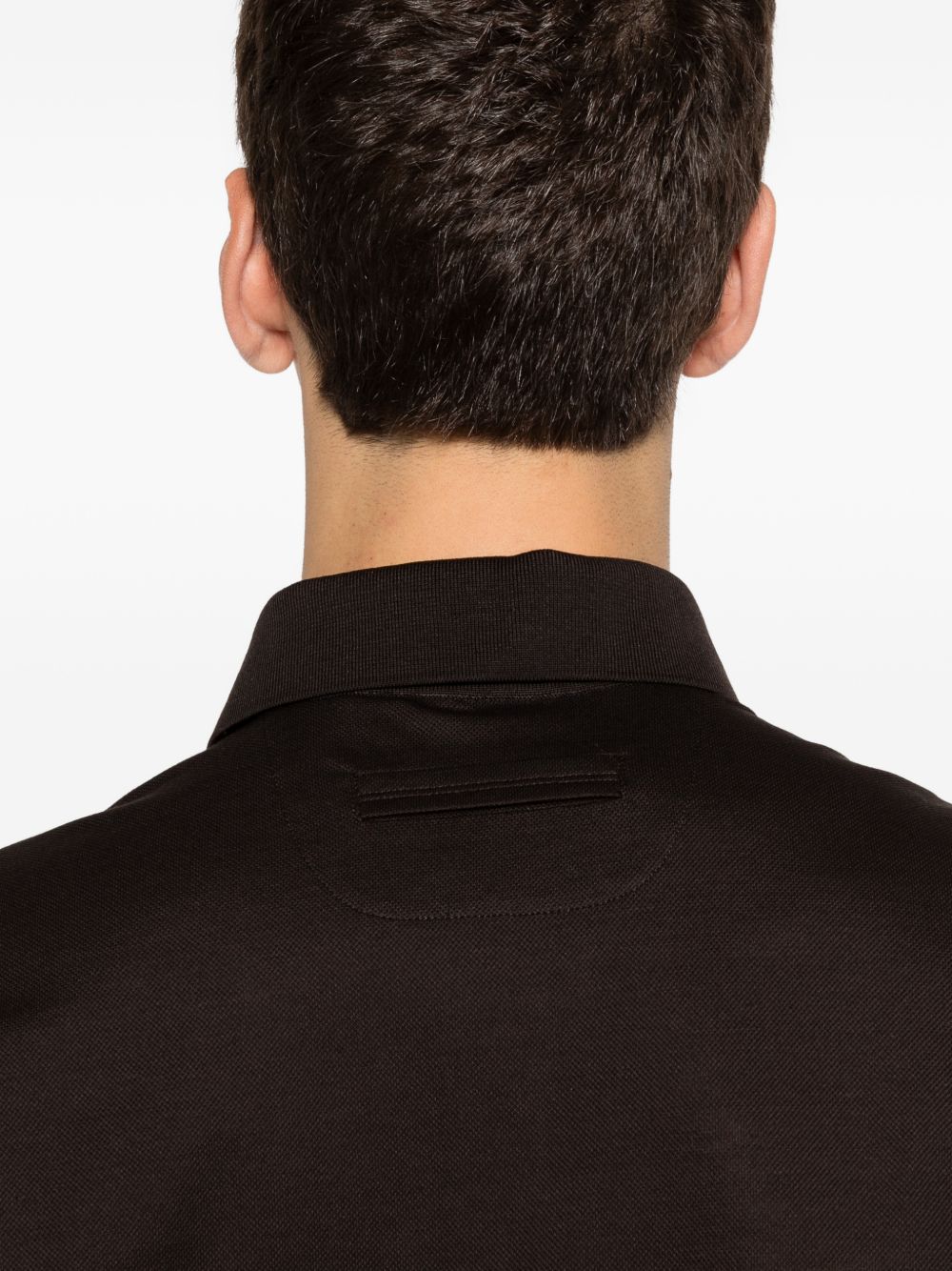 Polo a maniche corte in marrone Zegna - uomo 