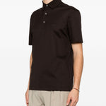 Polo a maniche corte in marrone Zegna - uomo 