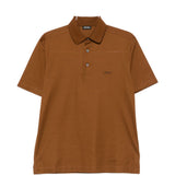 Polo a maniche corte in marrone Zegna - uomo 