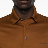 Polo a maniche corte in marrone Zegna - uomo 