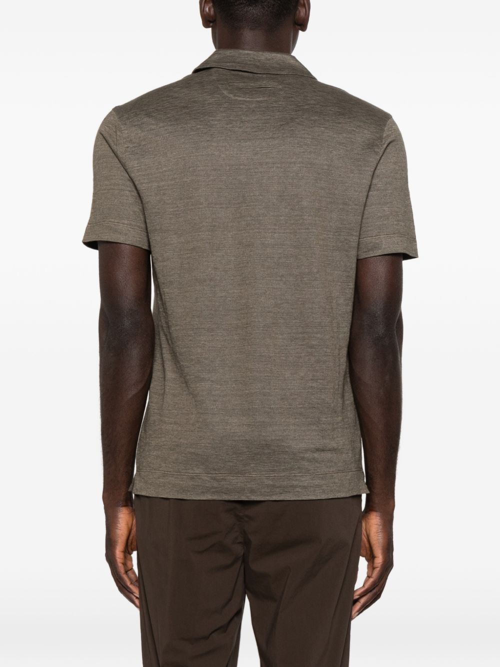 Polo a maniche corte oasi in grigio Zegna - uomo 