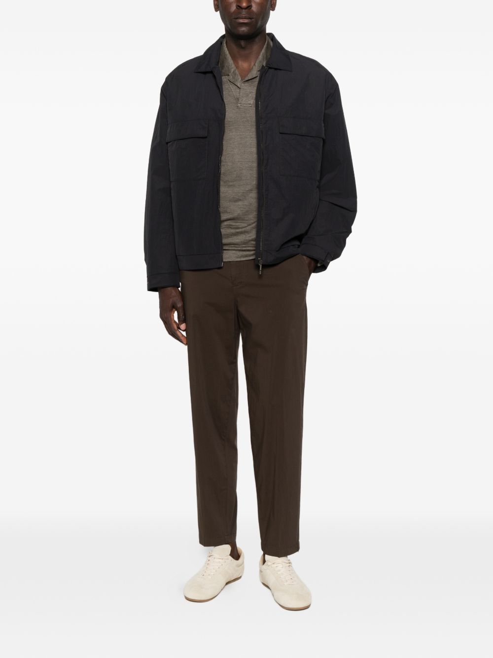 Polo a maniche corte oasi in grigio Zegna - uomo 