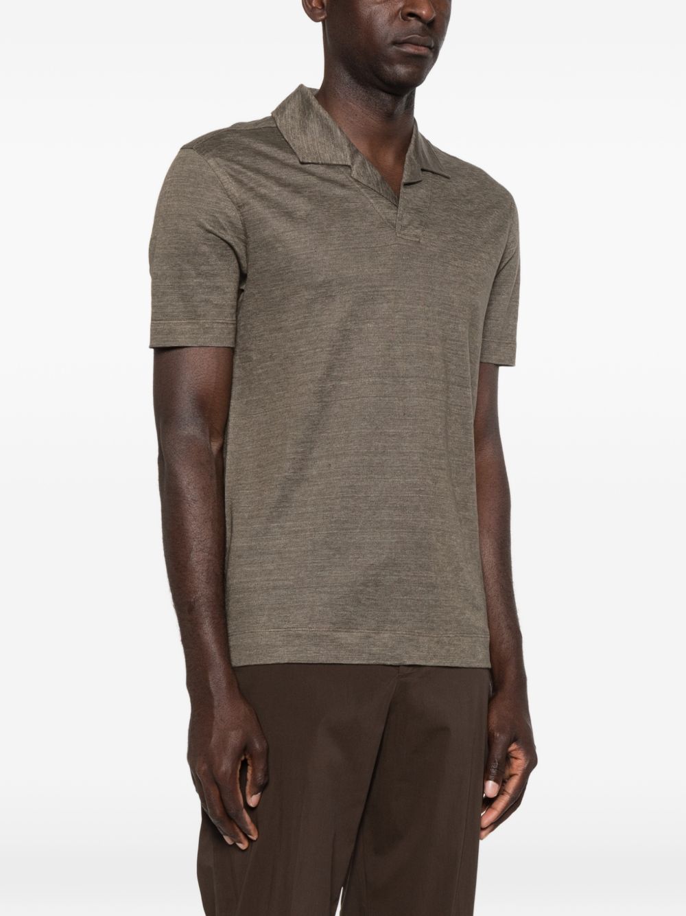 Polo a maniche corte oasi in grigio Zegna - uomo 
