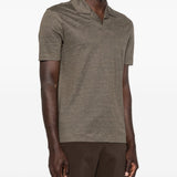 Polo a maniche corte oasi in grigio Zegna - uomo 