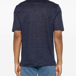 Polo con bottoni in blu Zegna - uomo 