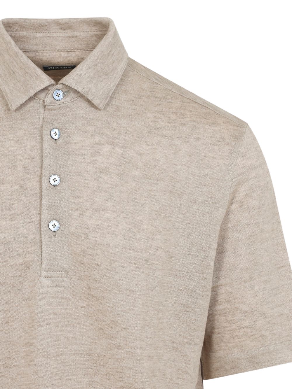 Polo in lino oasi in beige Zegna - uomo 