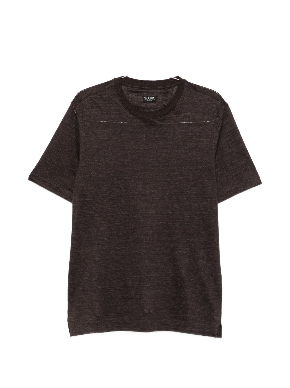 T-shirt a maniche corte in marrone Zegna - uomo 