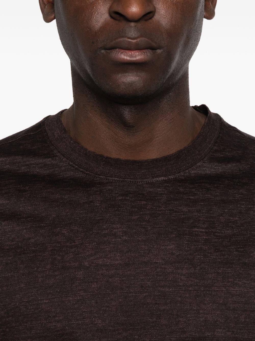 T-shirt a maniche corte in marrone Zegna - uomo 