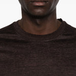 T-shirt a maniche corte in marrone Zegna - uomo 