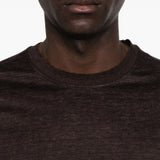 T-shirt a maniche corte in marrone Zegna - uomo 