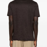 T-shirt a maniche corte in marrone Zegna - uomo 