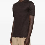 T-shirt a maniche corte in marrone Zegna - uomo 