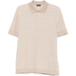 Polo a maniche corte in beige Zegna - uomo 