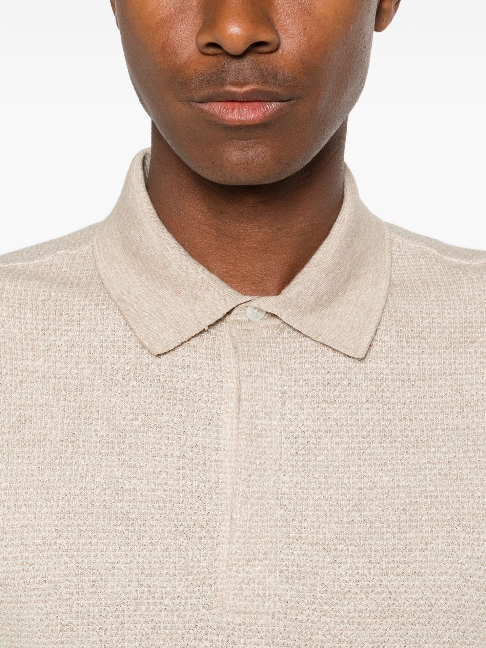 Polo a maniche corte in beige Zegna - uomo 