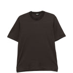 T-shirt a maniche corte con scollo rotondo in marrone Zegna - uomo 