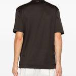 T-shirt a maniche corte con scollo rotondo in marrone Zegna - uomo 