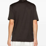 T-shirt a maniche corte con scollo rotondo in marrone Zegna - uomo 