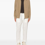 T-shirt a maniche corte con scollo rotondo in marrone Zegna - uomo 