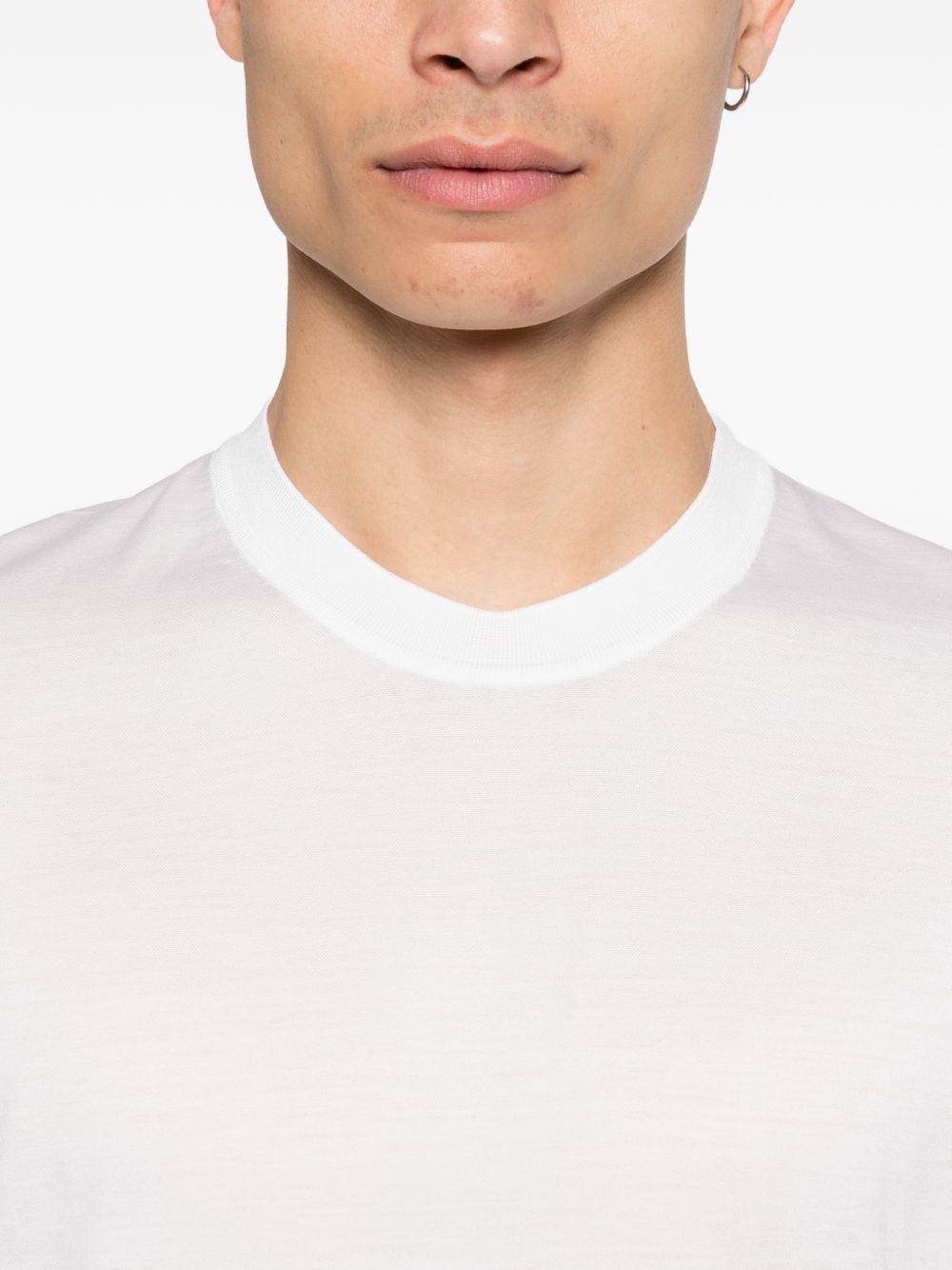 T-shirt a maniche corte in bainco Yohji yamamoto - uomo 