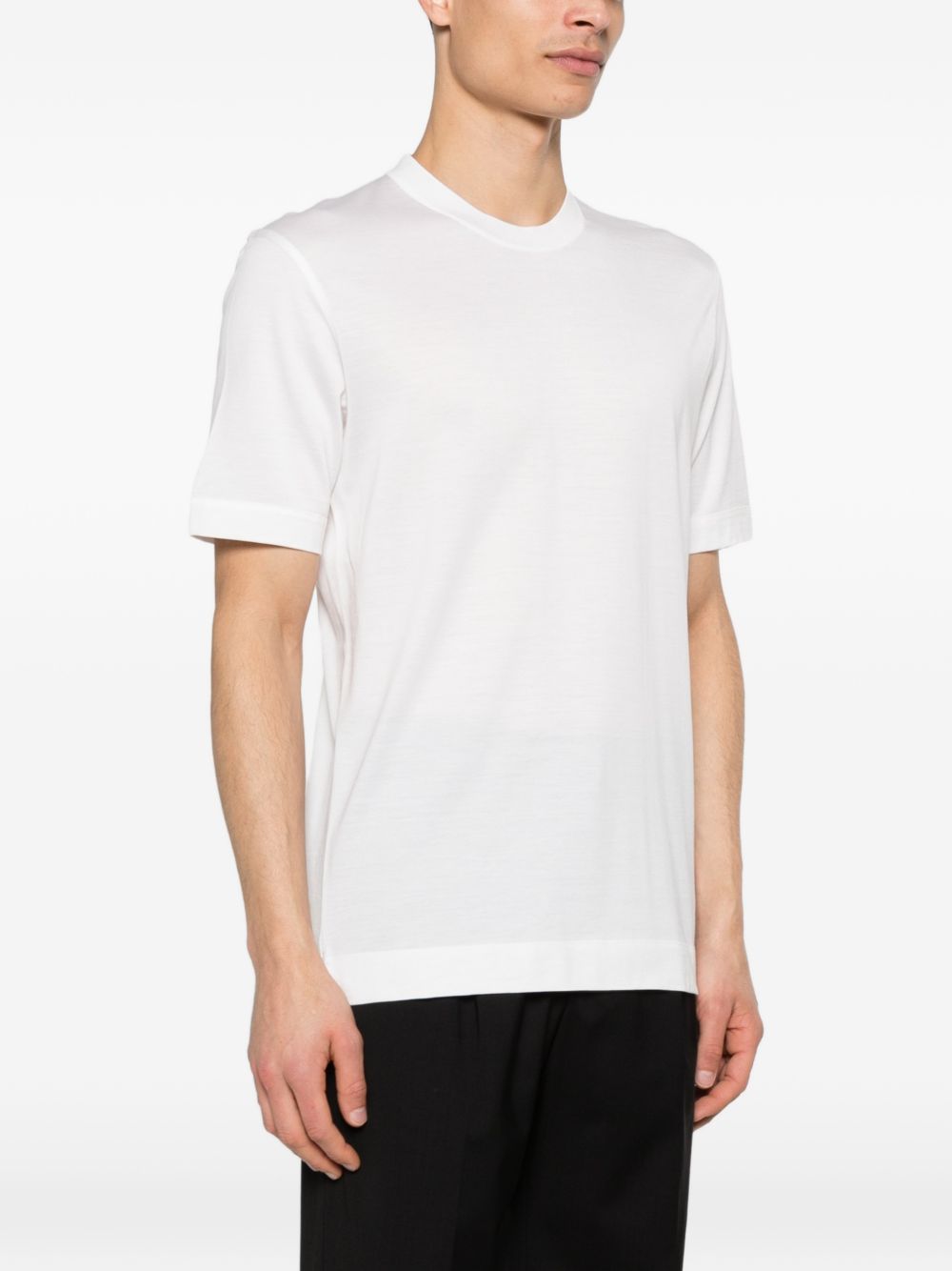 T-shirt a maniche corte in bainco Yohji yamamoto - uomo 