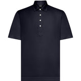 Polo con bottoni in blu Zegna - uomo 