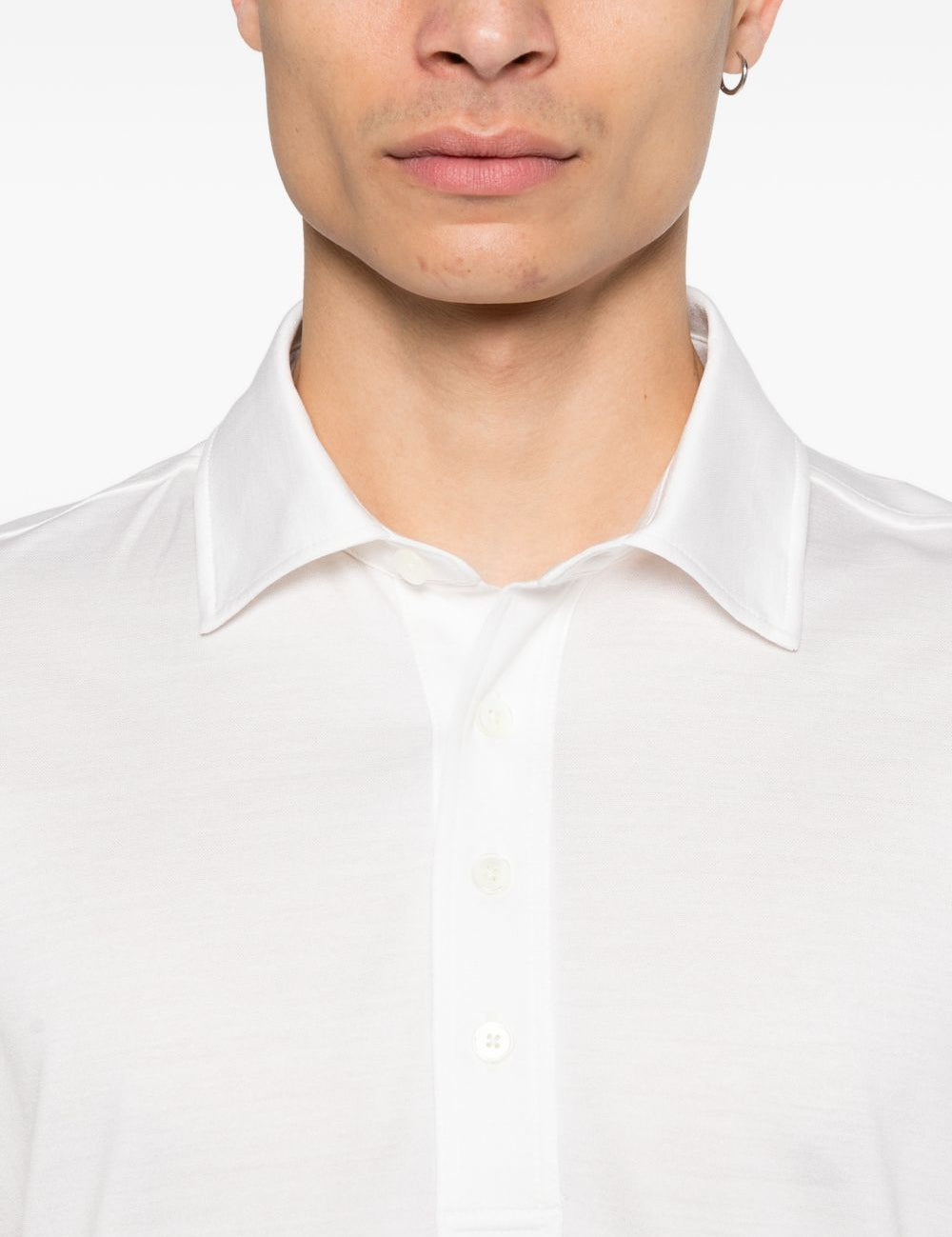 Polo a maniche corte in bianco Zegna - uomo 