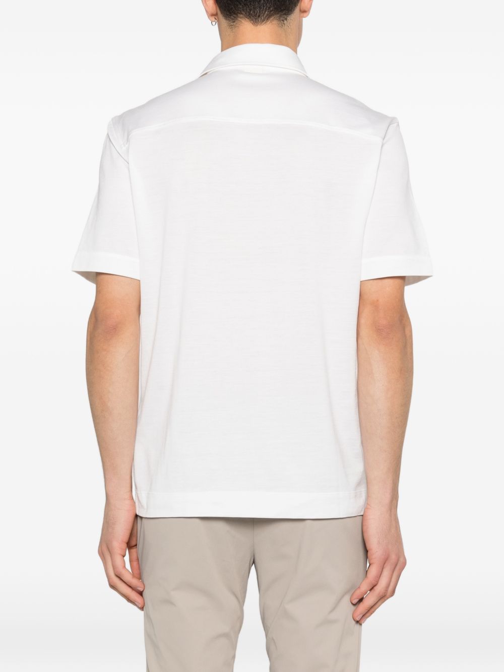 Polo a maniche corte in bianco Zegna - uomo 