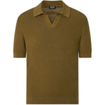 Polo con scollo a V in marrone Zegna - uomo 