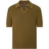 Polo con scollo a V in marrone Zegna - uomo 
