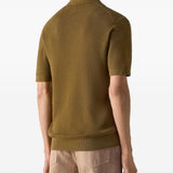 Polo con scollo a V in marrone Zegna - uomo 