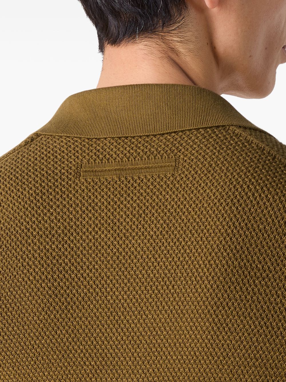 Polo con scollo a V in marrone Zegna - uomo 