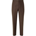 Pantaloni con elastico e bottoni in marrone Zegna - uomo 
