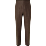 Pantaloni con elastico e bottoni in marrone Zegna - uomo 