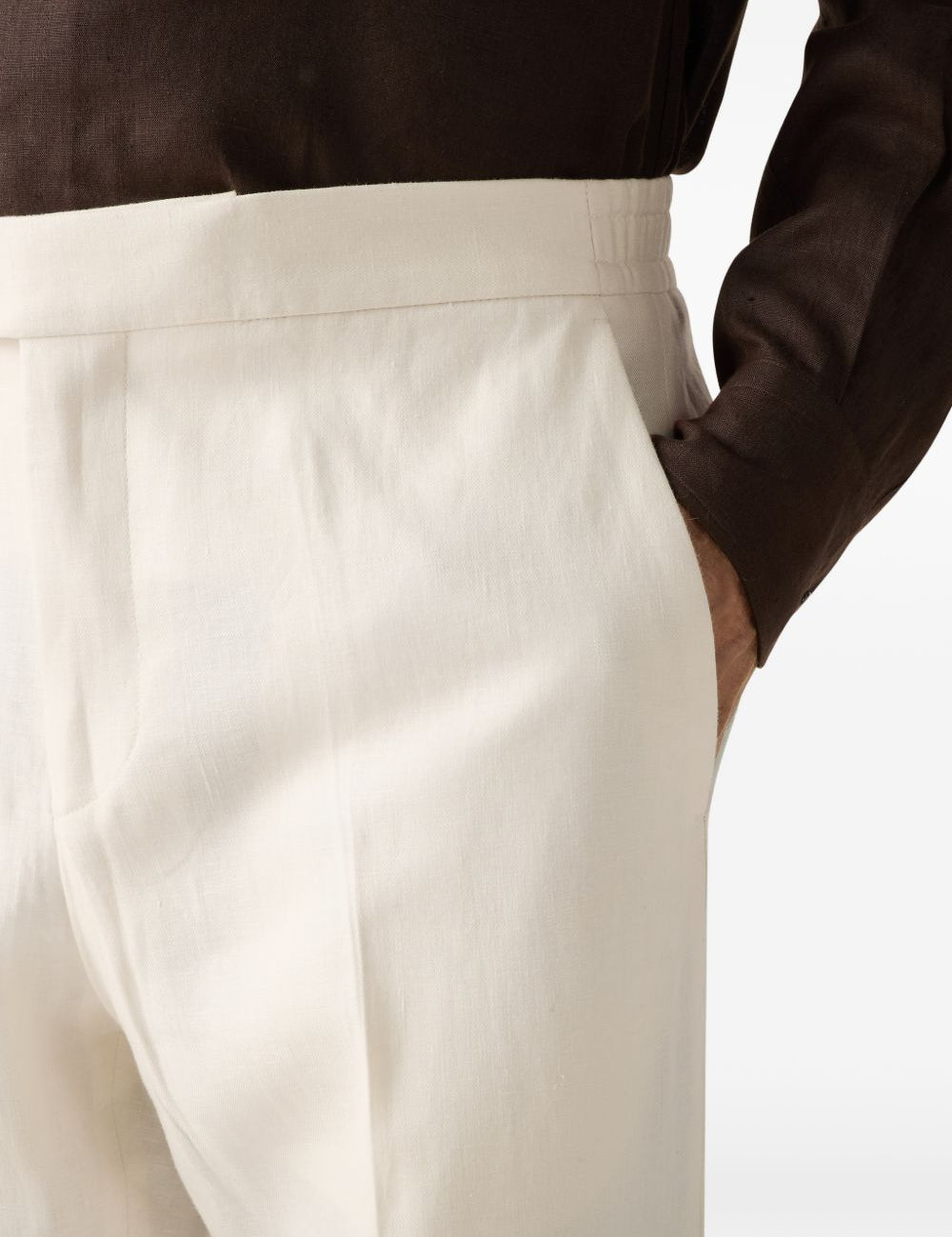 Pantaloni in lino Oasi in bianco Zegna - uomo 