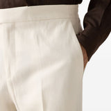 Pantaloni in lino Oasi in bianco Zegna - uomo 