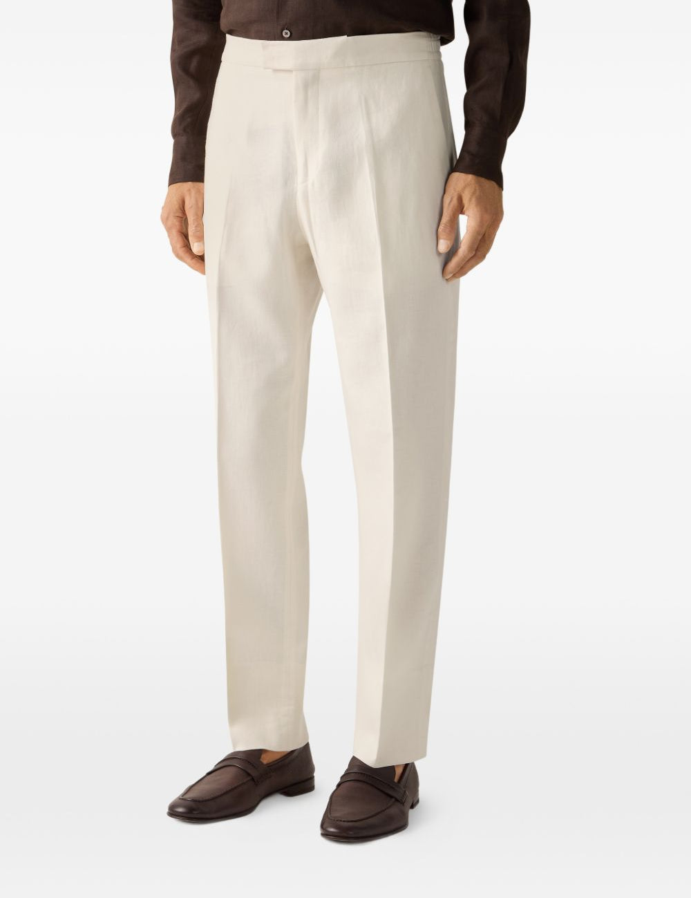 Pantaloni in lino Oasi in bianco Zegna - uomo 