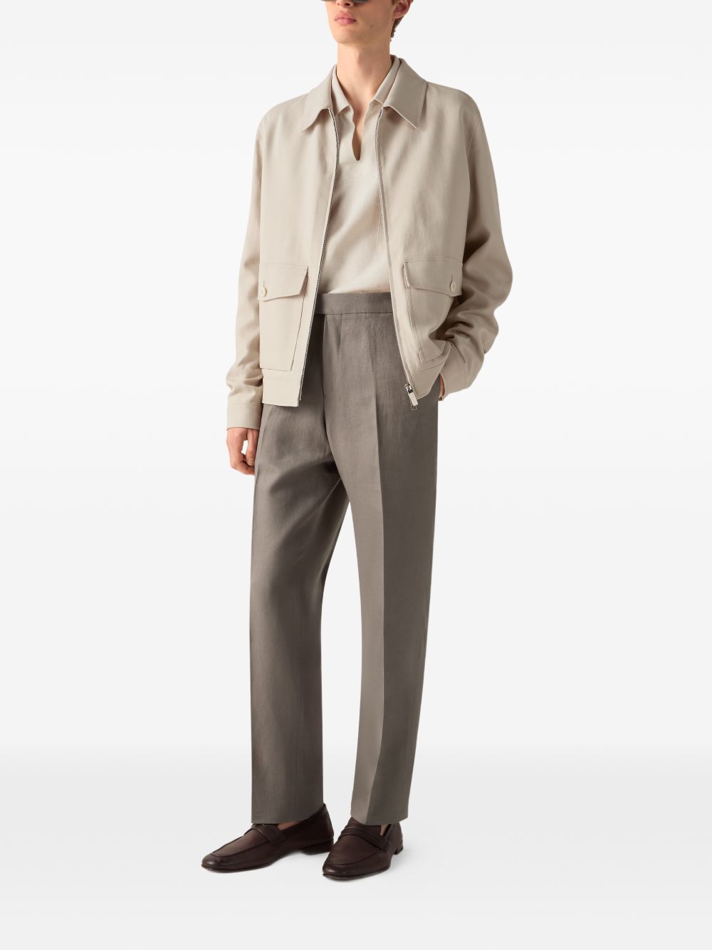 Pantaloni Oasi Lino in grigio Zegna - uomo 