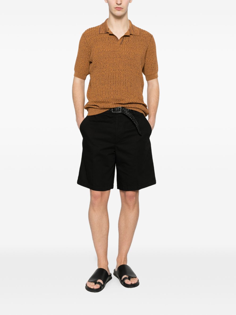 Pantaloncini con parte anteriore piatta in nero Zegna - uomo 