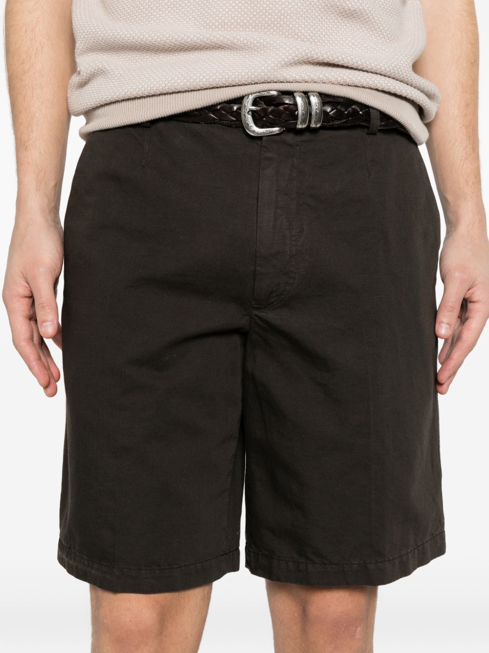 Pantaloncini con tasche anteriori in marrone Zegna - uomo 