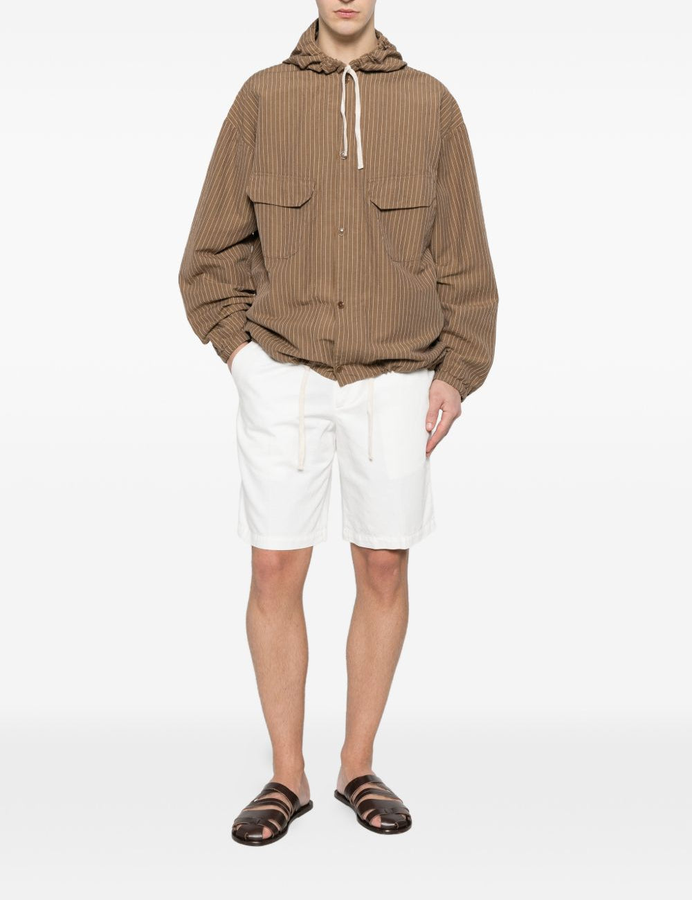 Pantaloncini con passanti per cintura in bianco Zegna - uomo 